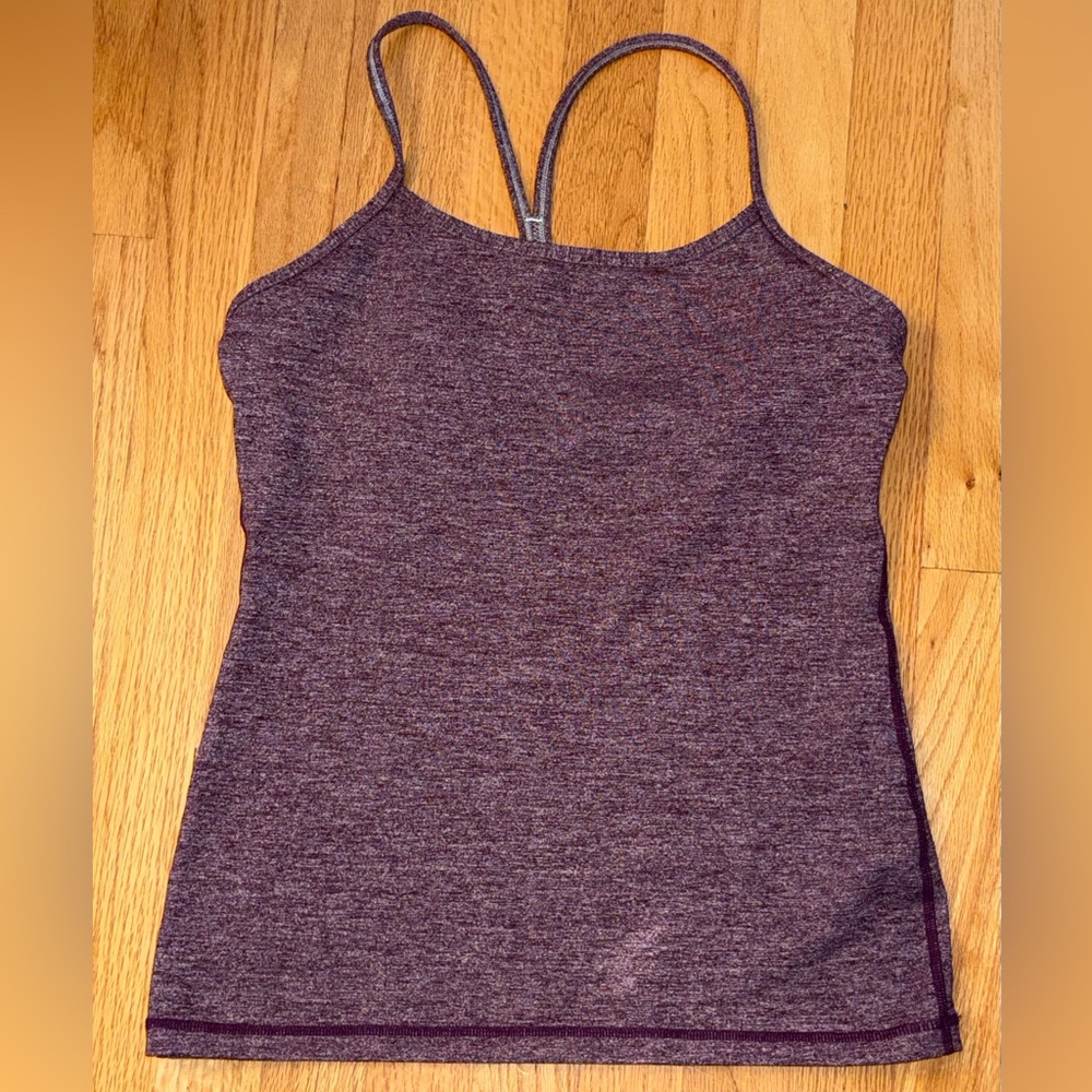 Women's Lululemon Space Dye Heathered Purple Top in size 8
